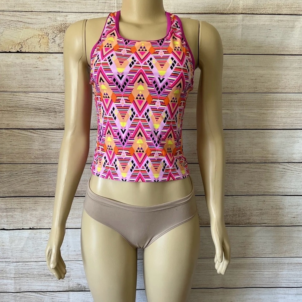 SPEEDO DIAMOND Youth  Geometric Tankini Top Size 14
